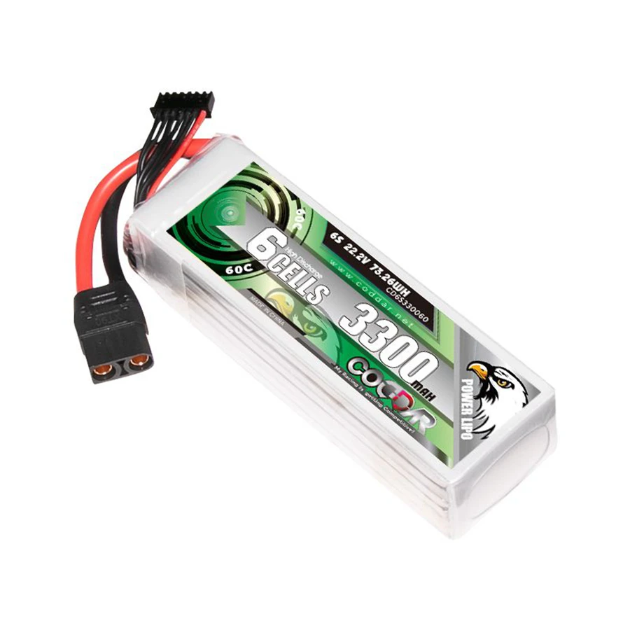 

CD2S-6S330060 3300MAH 2S 3S 4S 5S 6S 60C Helicopter Model Lithium Battery