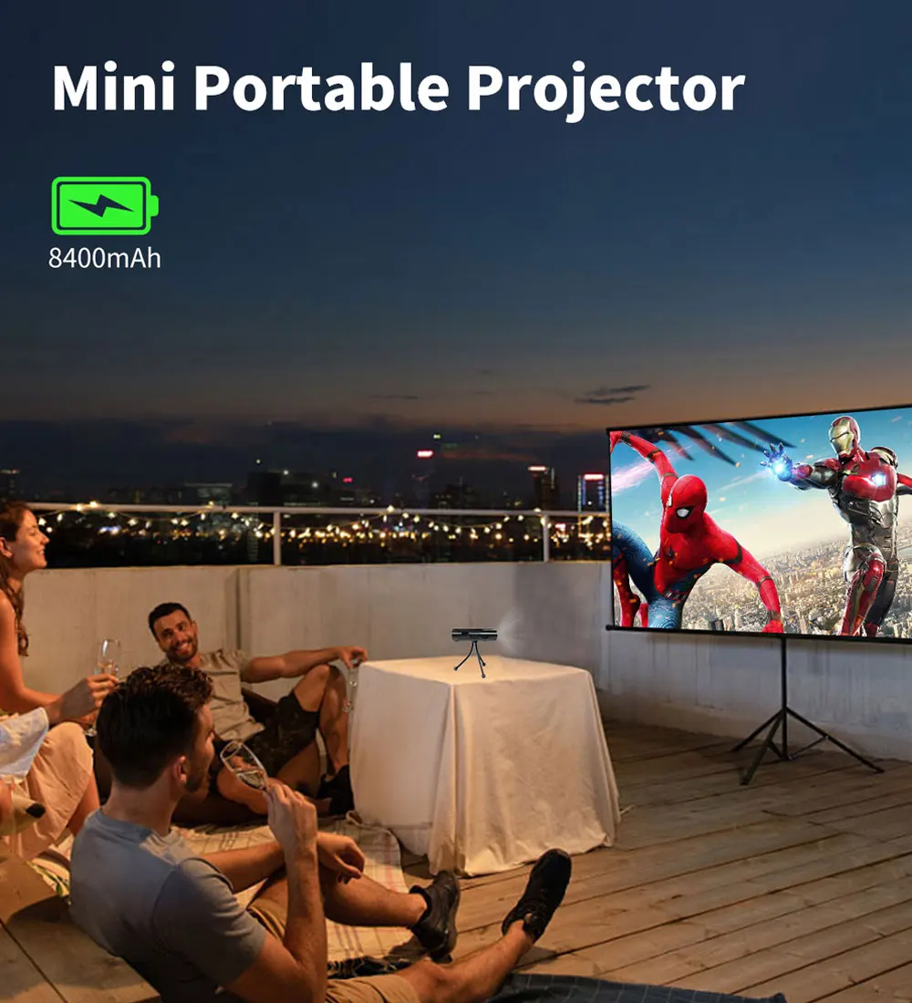 EUG Mini Video Projecteur портативный Full Hd Native 720P домашний кинотеатр мобильный телефон Led