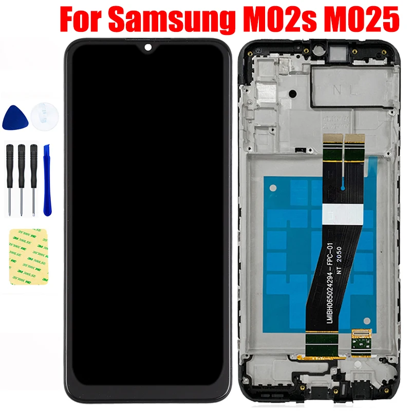 

Original LCD For Samsung M02s SM-M025 SM-M025F LCD Display Screen Panel Matrix with Touch Digitizer Glass Sensor Assembly Frame