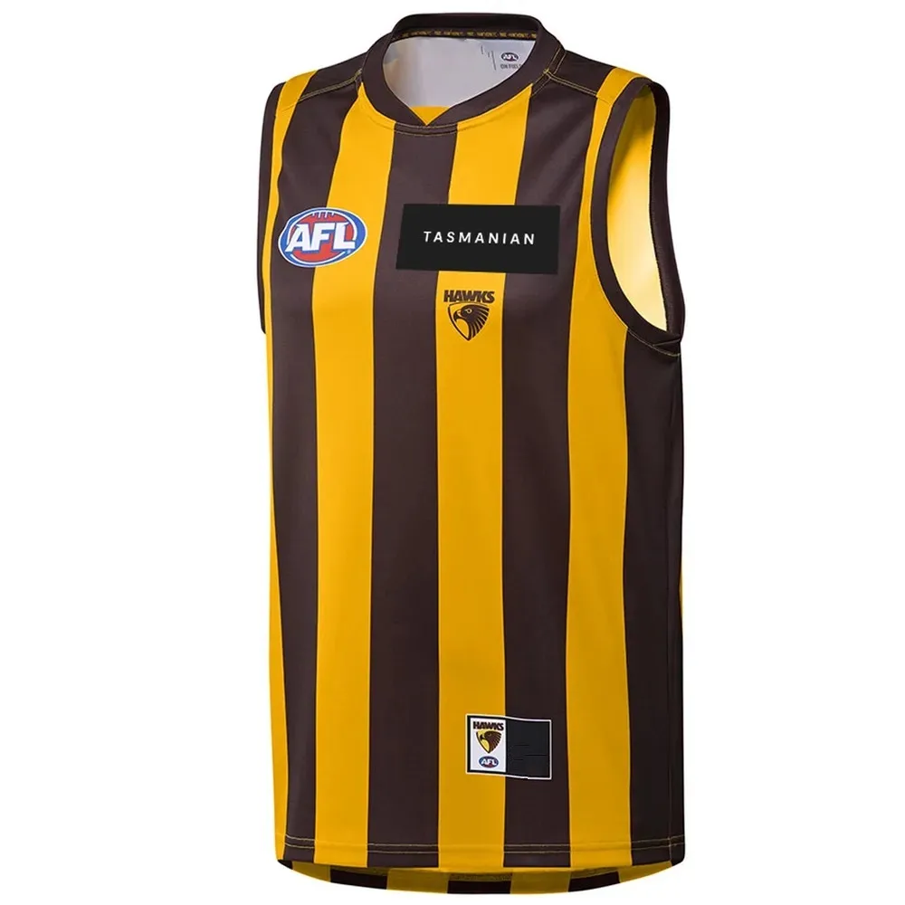 Buy 2022 HAWTHORN HAWKS AFL HOME GUERNSEY – MENS Size: S-3XL （Print Custom Name Number）Top Quality Free Delivery on