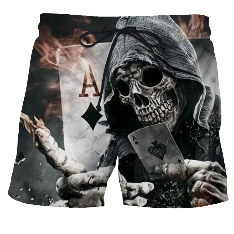 

2022 Men's / Women's Skull 3D Printed Summer Shorts Beach Surfing Men's Quick Drying Holiday Street Shorts Hawaiian Shorts