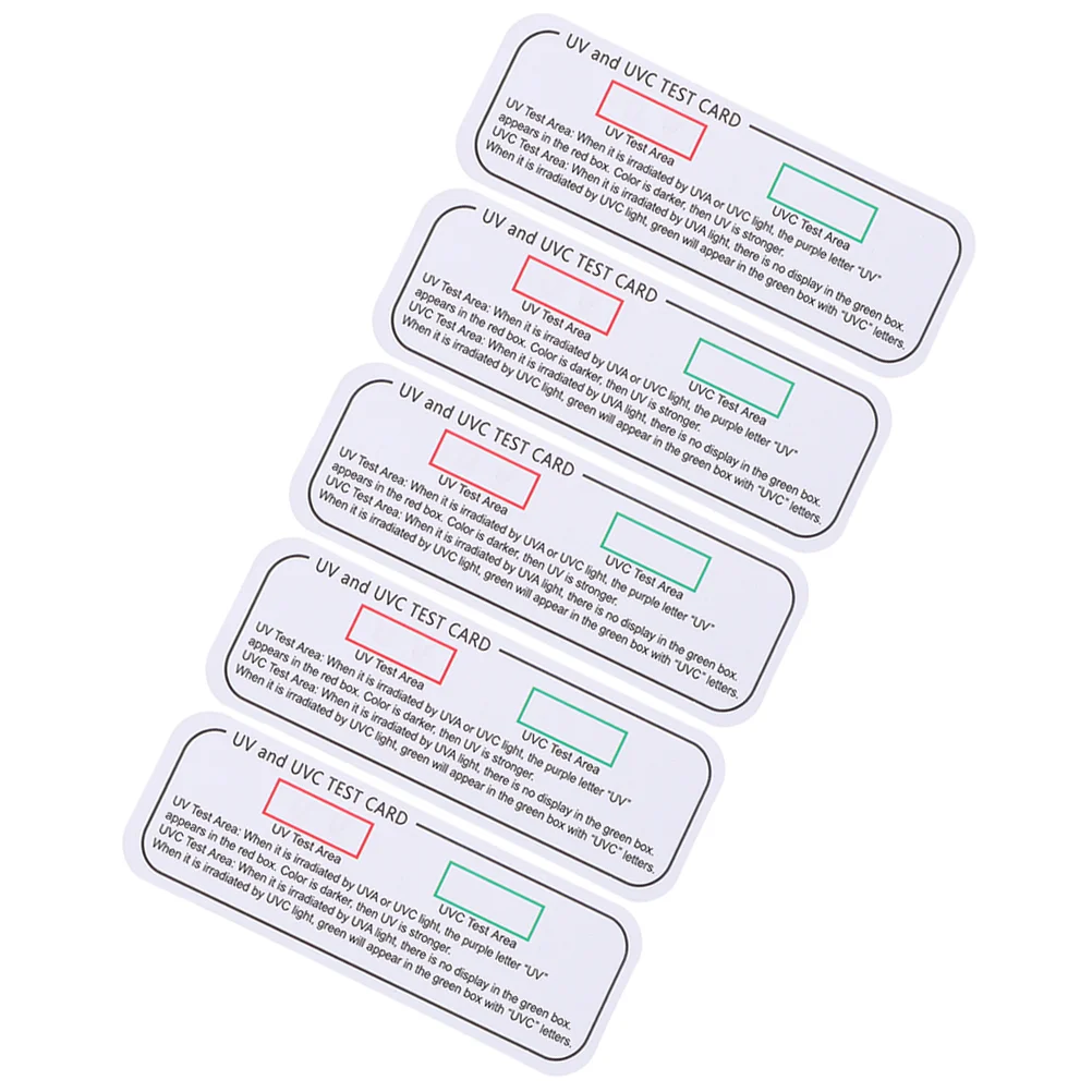 

5pcs UVC-UVA Test Cards Small UVC Light Identifiers UVC-UVA Indicator Paper Testing Strip