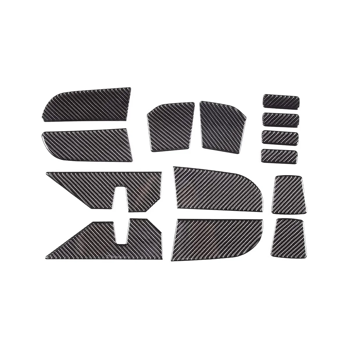 

Car Door Slot Mats Kit Trim Decal Stickers for 2022 2023 Interior Accessories - Soft Carbon Fiber