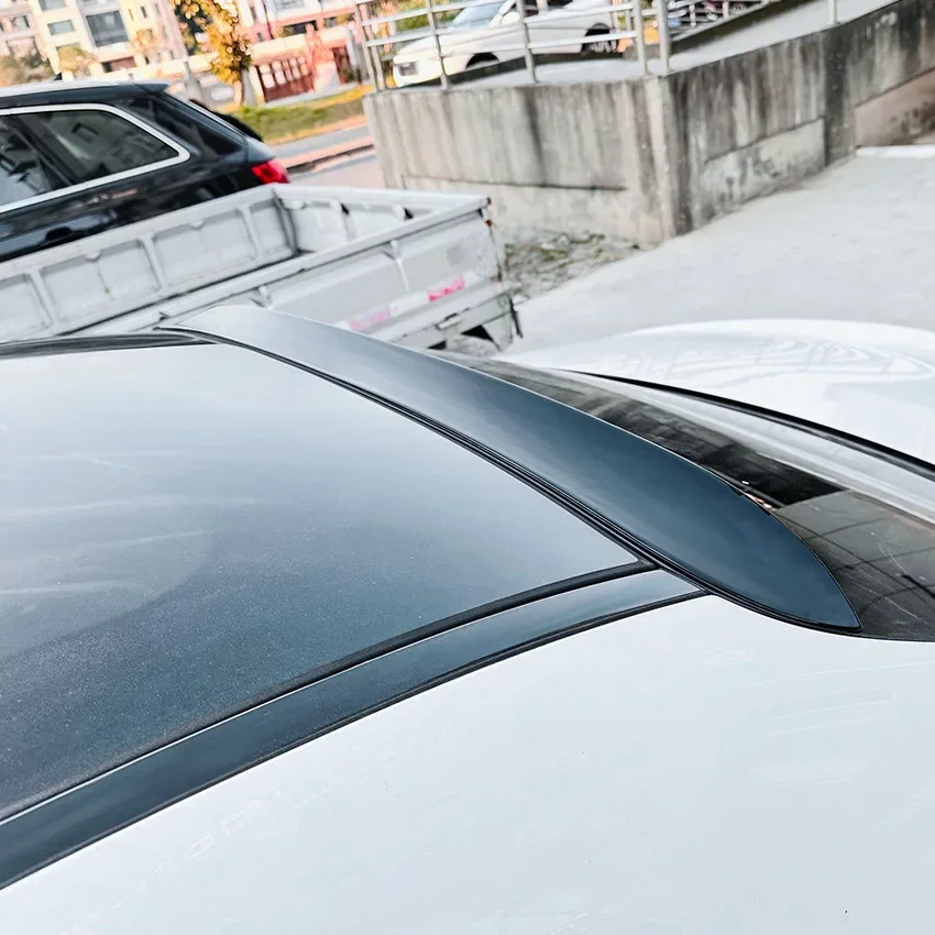 Фото Для Mercedes Benz C Class W205 C160 C200 C260 C300 C43 C63 2015–2021 Спойлеры на крышу автомобиля Тюнинг Крыло Задний хвост Разделитель багажника №4