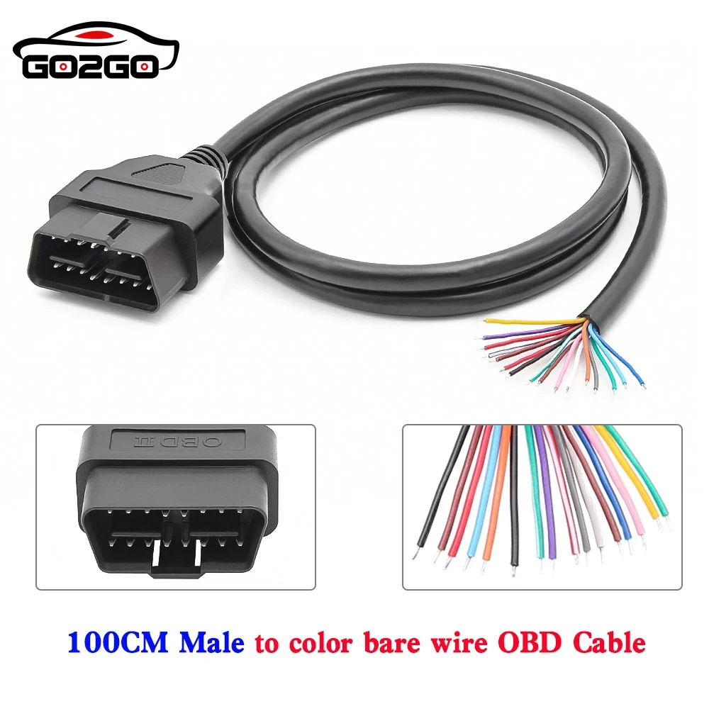 30/60/100 см 16-контактный разъем мама-папа DIY OBD 2 OBD2 автоматический удлинительный