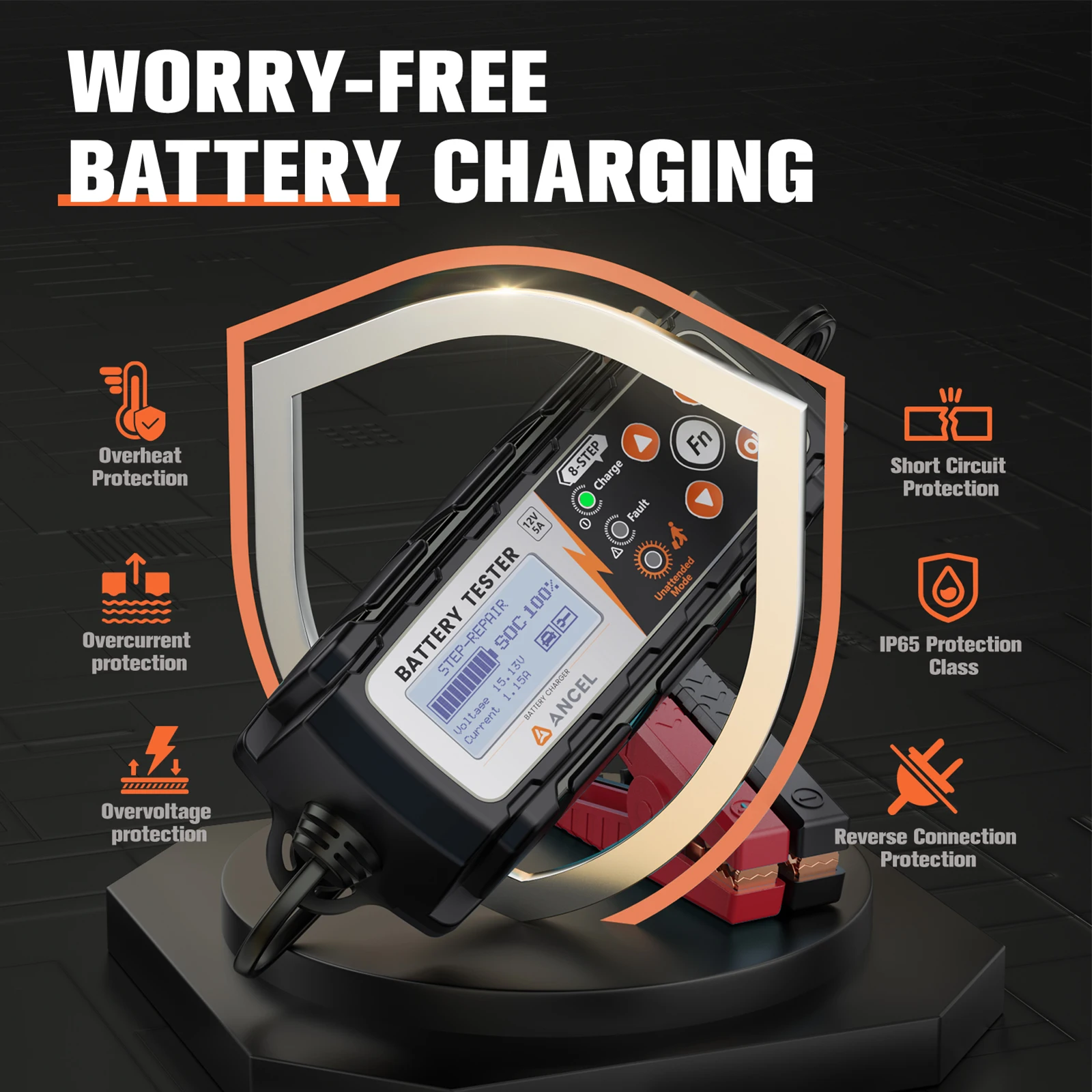 Тестер ANCEL BT521 12 В 5 А для автомобильных аккумуляторов прибор проверки