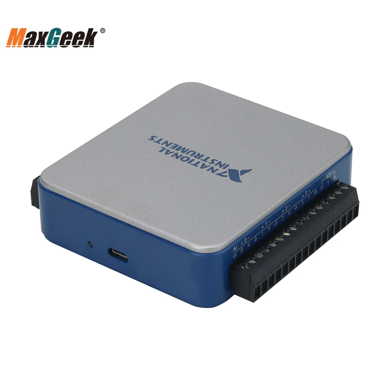 Maxgeek NI USB-6002 USB многофункциональная карта сбора данных DAQ 8AI 16-bit 2AO Digital I/O Labview |