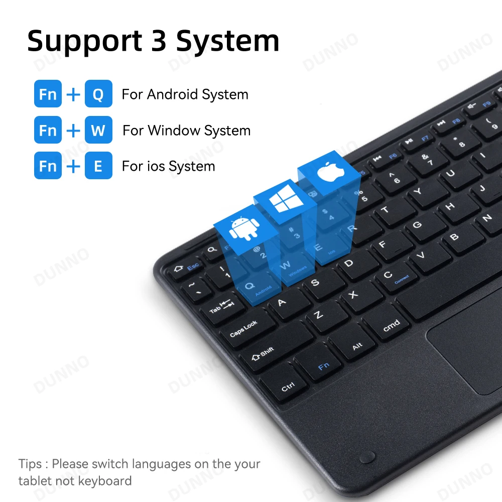 Беспроводная клавиатура с сенсорной панелью для iPad Samsung Xiaomi Huawei Lenovo Teclado iOS Android