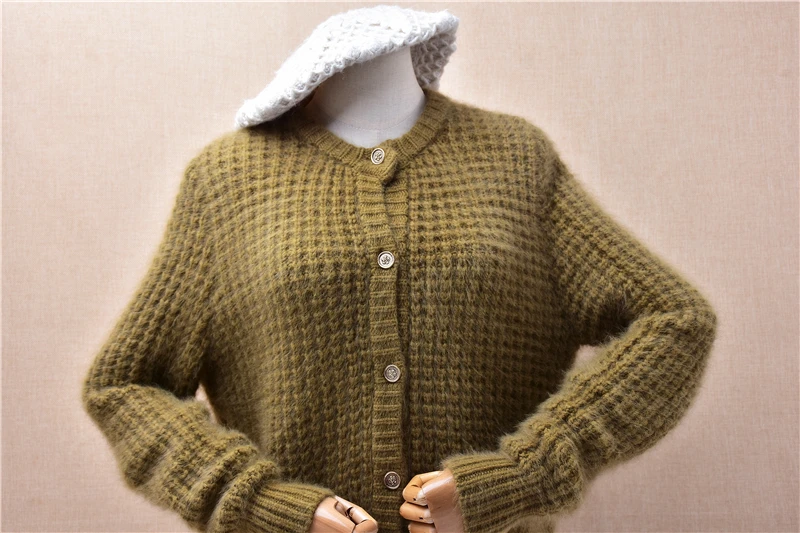 Женская осенне-зимняя одежда волосатые волосы ангорского кролика вязаные