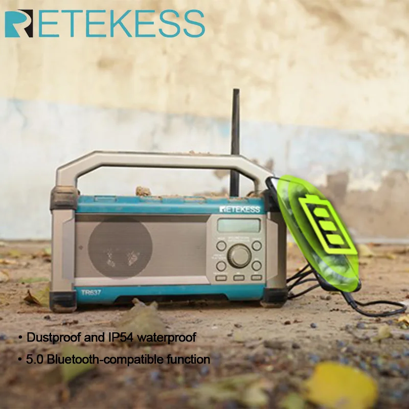 Retekess TR637 Радио на рабочем месте Портативные радиоприемники AM FM Bluetooth-совместимая