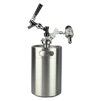 Newest Design Stainless Steel Double Ball Lock Spear Tap System TableTop Beer Keg Dispenser