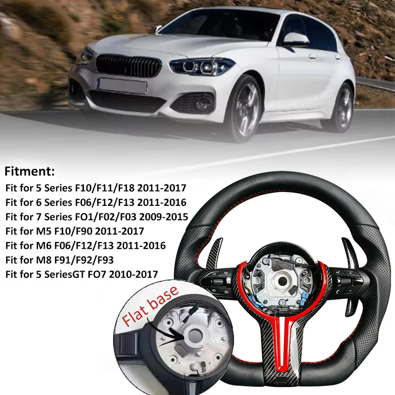 

Кожаный руль M Sport для BMW серии 3/4/5 (F30/F10/F31) — натуральная кожа наппа с утолщенной ручкой и логотипом M