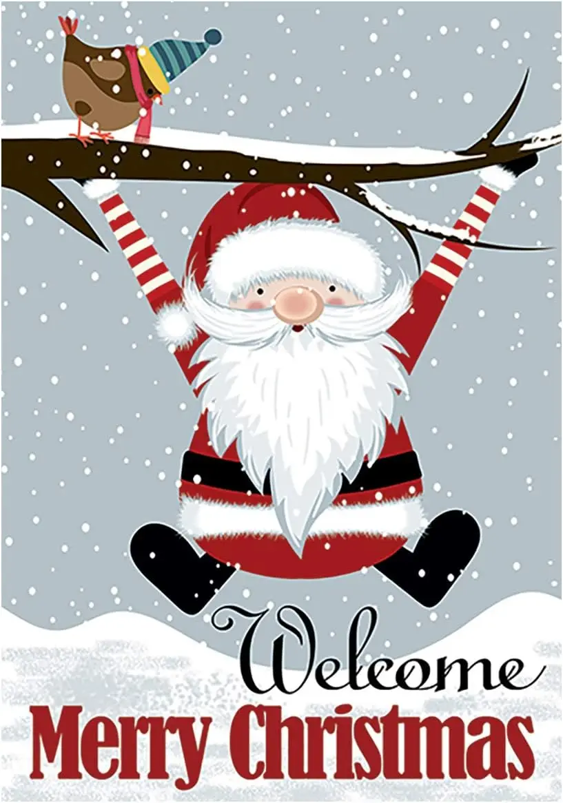 Texupday Добро пожаловать с Рождеством украшение в виде птицы Санта-Клауса