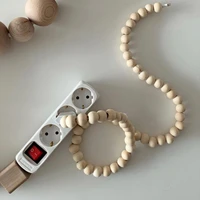 homemade %e2%97%8f korean ins style special interest design original wooden bead mobile phone data cable 1 m iphone charging cable
