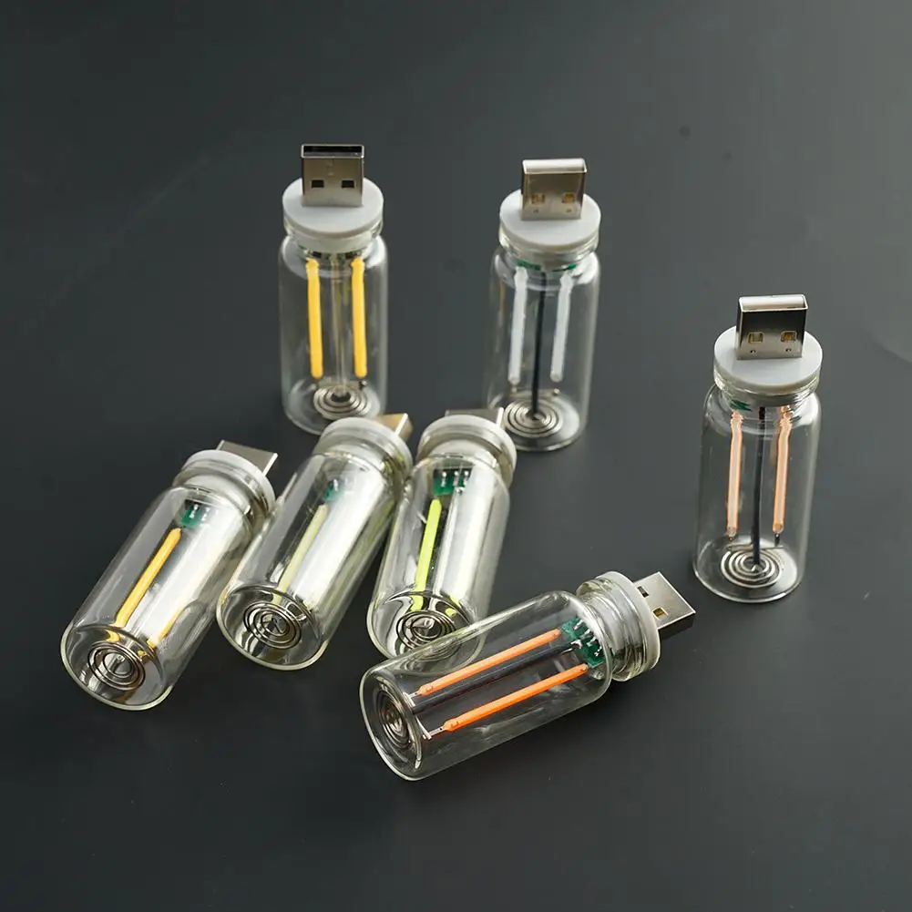 Фото Украсьте инструменты USB сенсорное управление ночной светодиодный светильник атмосфера лампа накаливания светодиодная лампа накаливания украшение спальни DIY №2