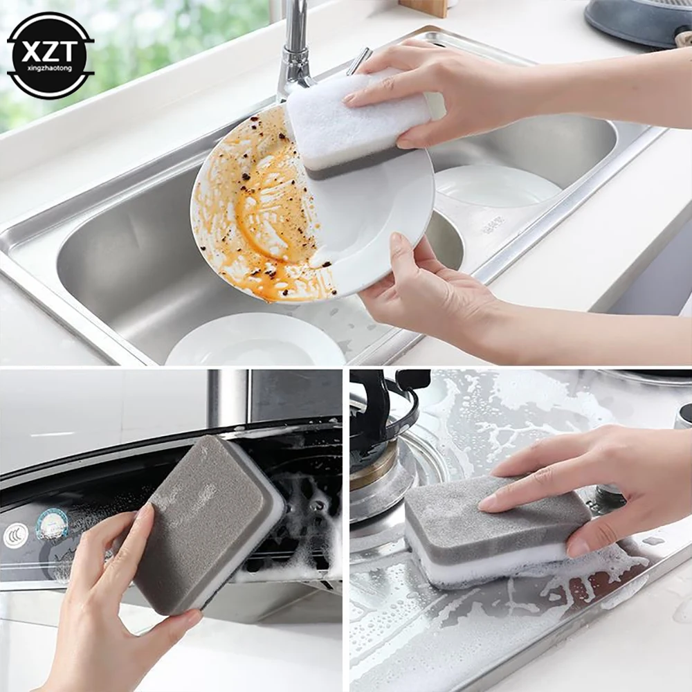 

5Pcs Double-sided Cleaning Spongs Household Scouring Pad Kitchen Wipe Dishwashing Sponge Cloth Dish Cleaning Towels Cloth Tools