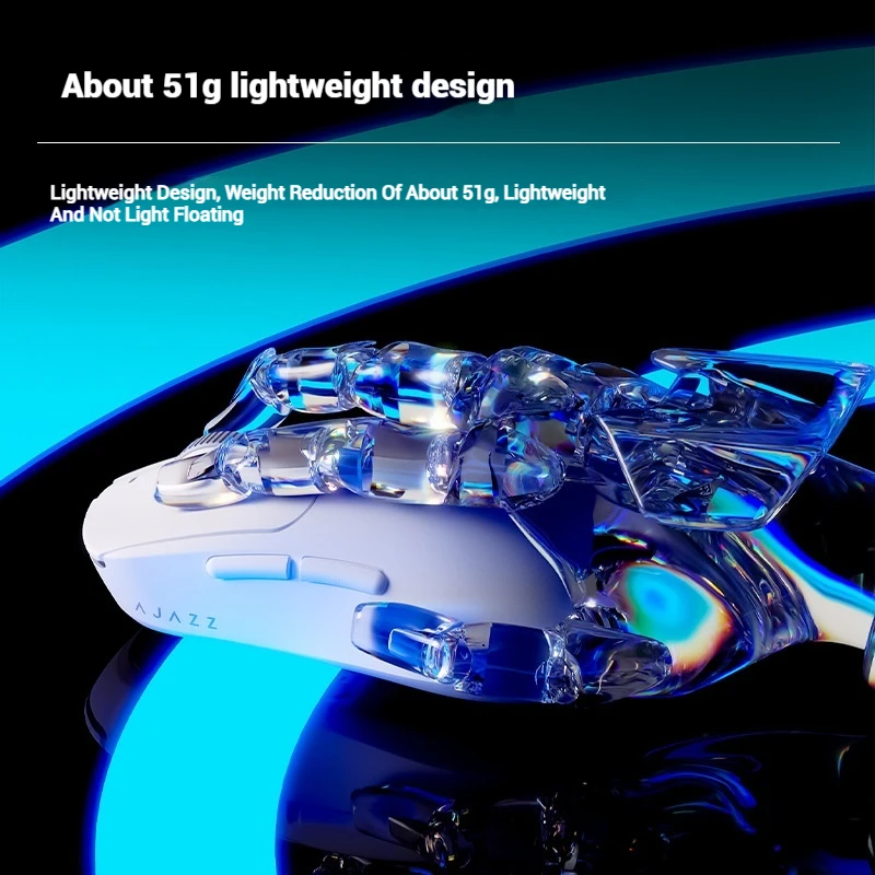 AJAZZ AJ199 MAX Проводная беспроводная Bluetooth тремодовая мышь PAW3395 Легкая