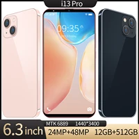 Global Version i13 Pro 12GB RAM 512GB ROM 6 3 Inch Screen 5800mAh Unlocked Dual SIM Celulares Mobilephones Cellphone Celular