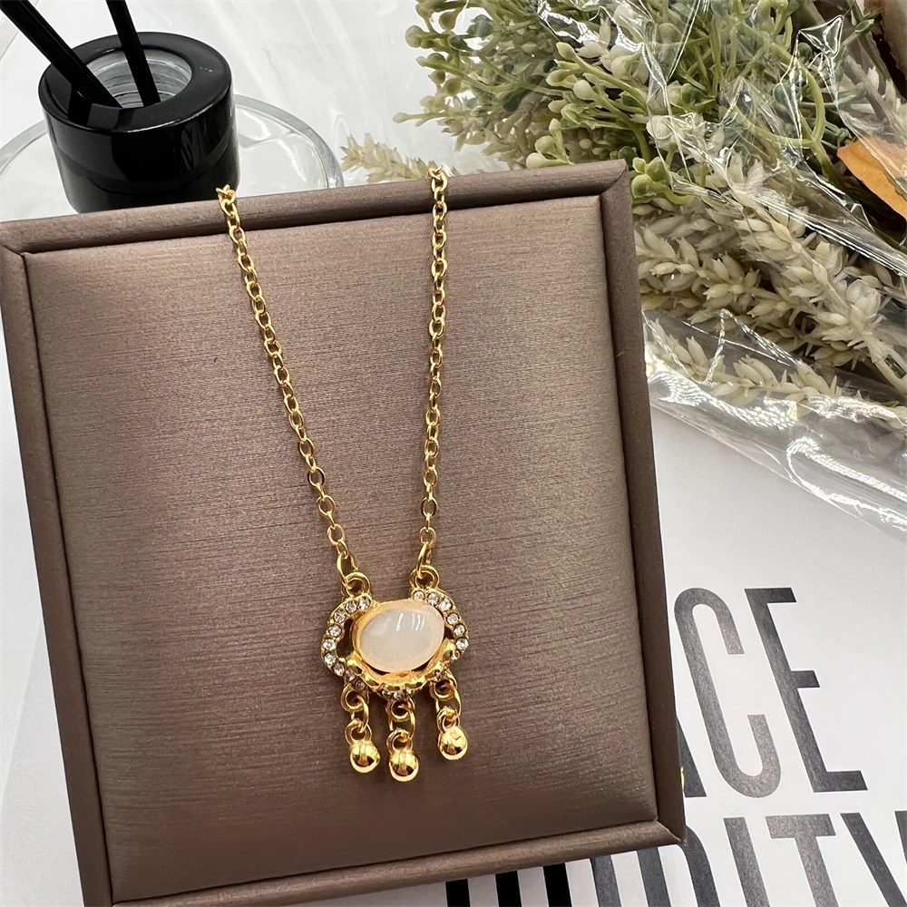 

Titanium Steel Clavicle Chain Necklace For Women New In 2023 Fashion Trending Products Jewelry For Female Free Shipping Items