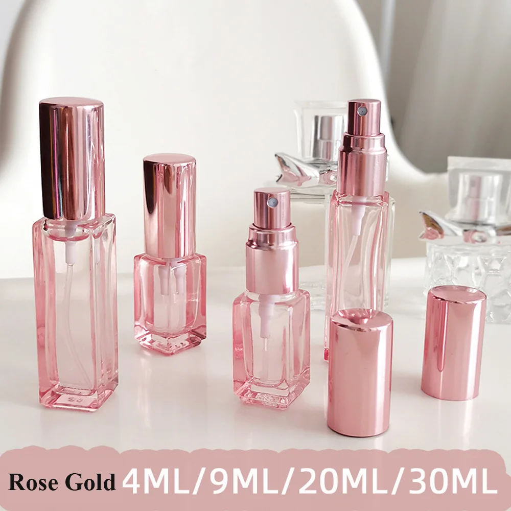 

4ml/9ml/20ml/30ml Portable Glass Refillable Perfume Bottle With Aluminum Atomizer Empty Parfum Case For Travel Fine Mist Sprayer