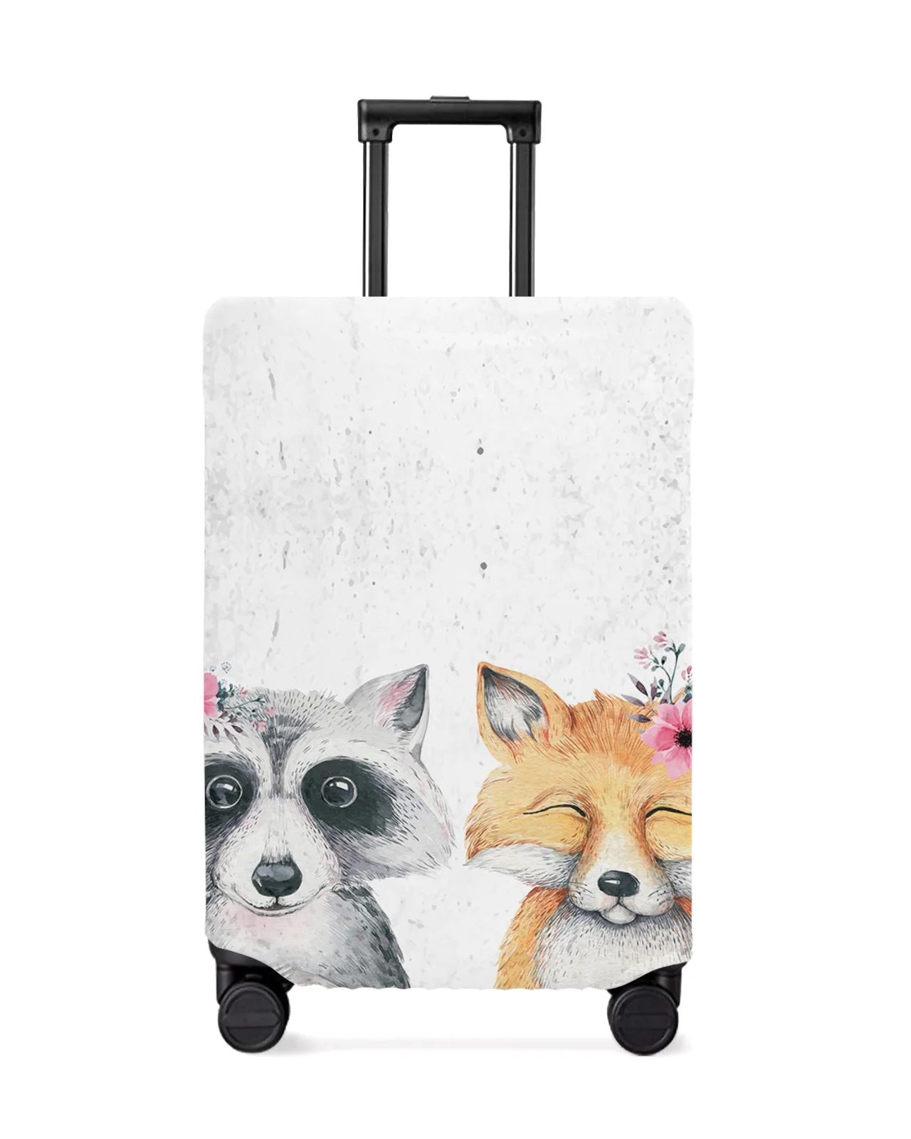 

Cute Animals Raccoon Fox Owl Travel Luggage Cover Elastic Baggage Cover Suitcase Case Dust Cover Travel Accessories