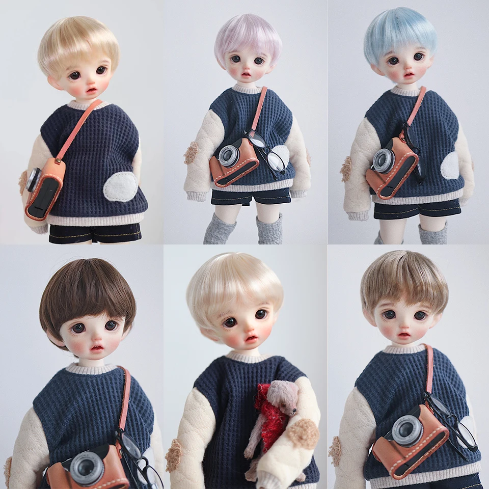 

1/3 1/4 1/6 BJD молочный Шелковый мужской короткий парик