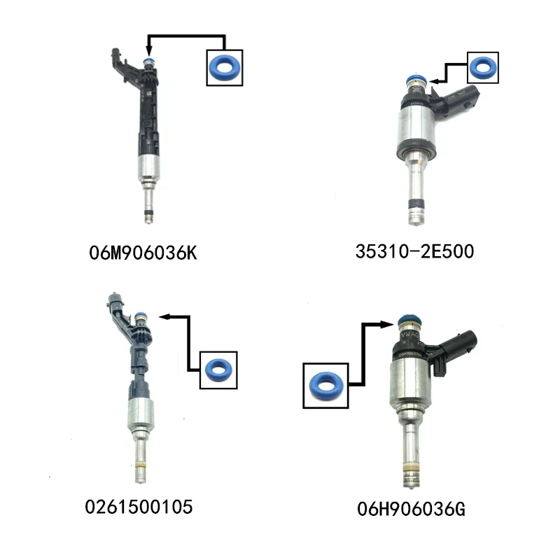 100 шт. комплект уплотнений для топливной форсунки 6*3 5 мм резиновые комплекты