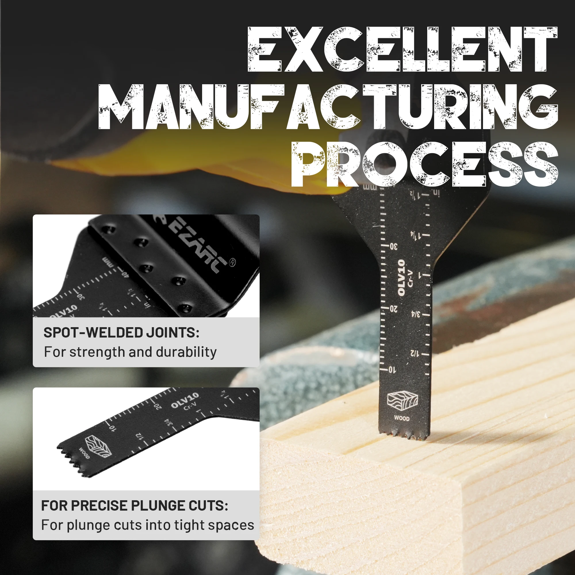 Узкое колеблющееся полотно пилы EZARC Cr-V в 1 упаковке 10 мм зерно для точной резки