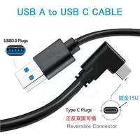 usb c link cable for oculus quest 2 usb3 2 compatability right angle type c 3 2gen1 speed data transfer fast charge x1j2