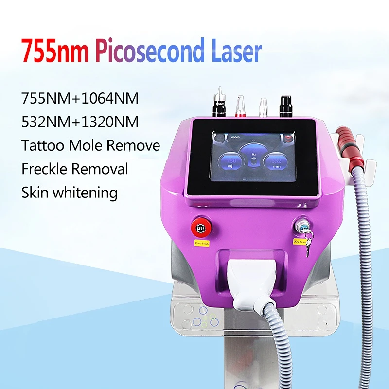 

2022 Portable Nd Yag Laser Picosecond Laser with Carbon Peel Skin Whitening Picosecond Laser Tattoo Removal beauty Machine