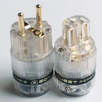 sonarquest high quality schuko power plug 24k st get st gct gold plated eu iec hifi diy connector