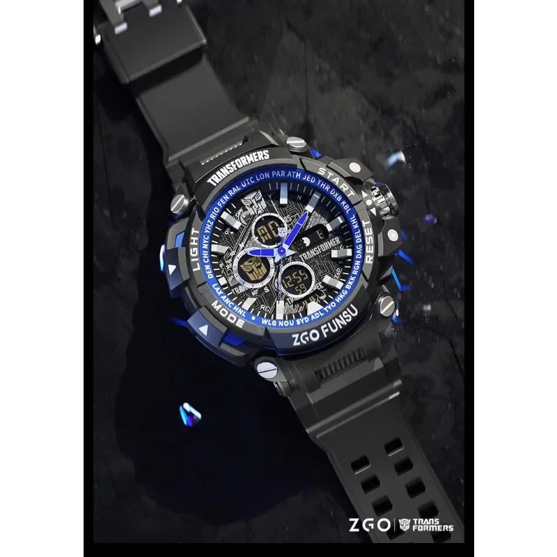 ZGO Joint Classic Animation Optimus Prime Механические детские часы Bumblebee Светящиеся электронные
