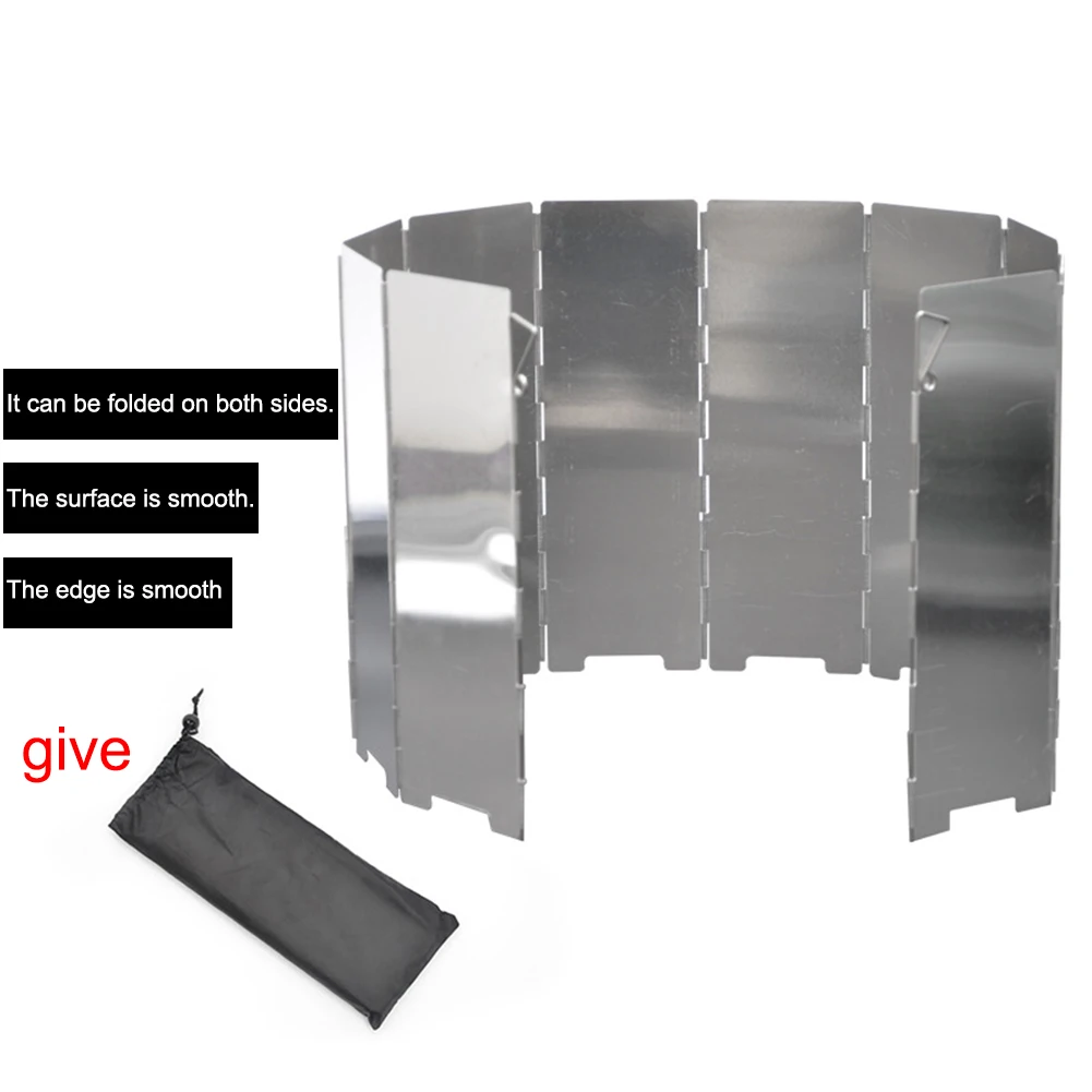 Портативная Бутановая горелка ветровое стекло с сумкой для переноски 10 тарелок