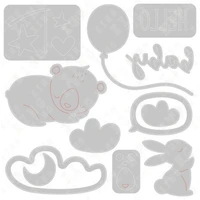 2022 new hello baby metal cutting dies scrapbook diary decoration stencil embossing template diy greeting card handmade