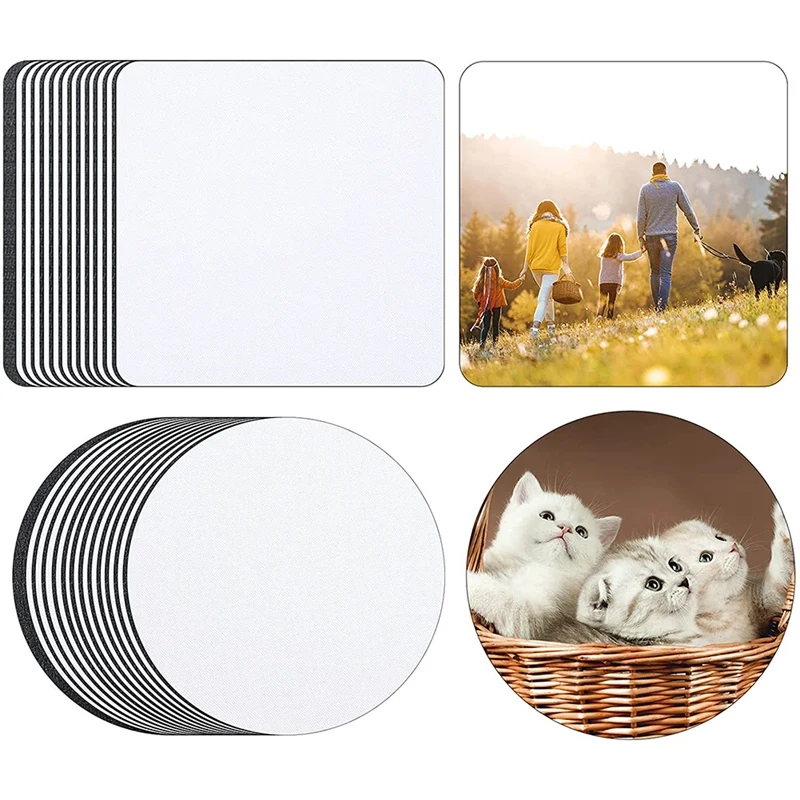 

24Pcs Of Sublimation Blank Coaster Blank Coaster Rubber Coaster For Sublimation Transfer Thermal Printing Picture Crafts
