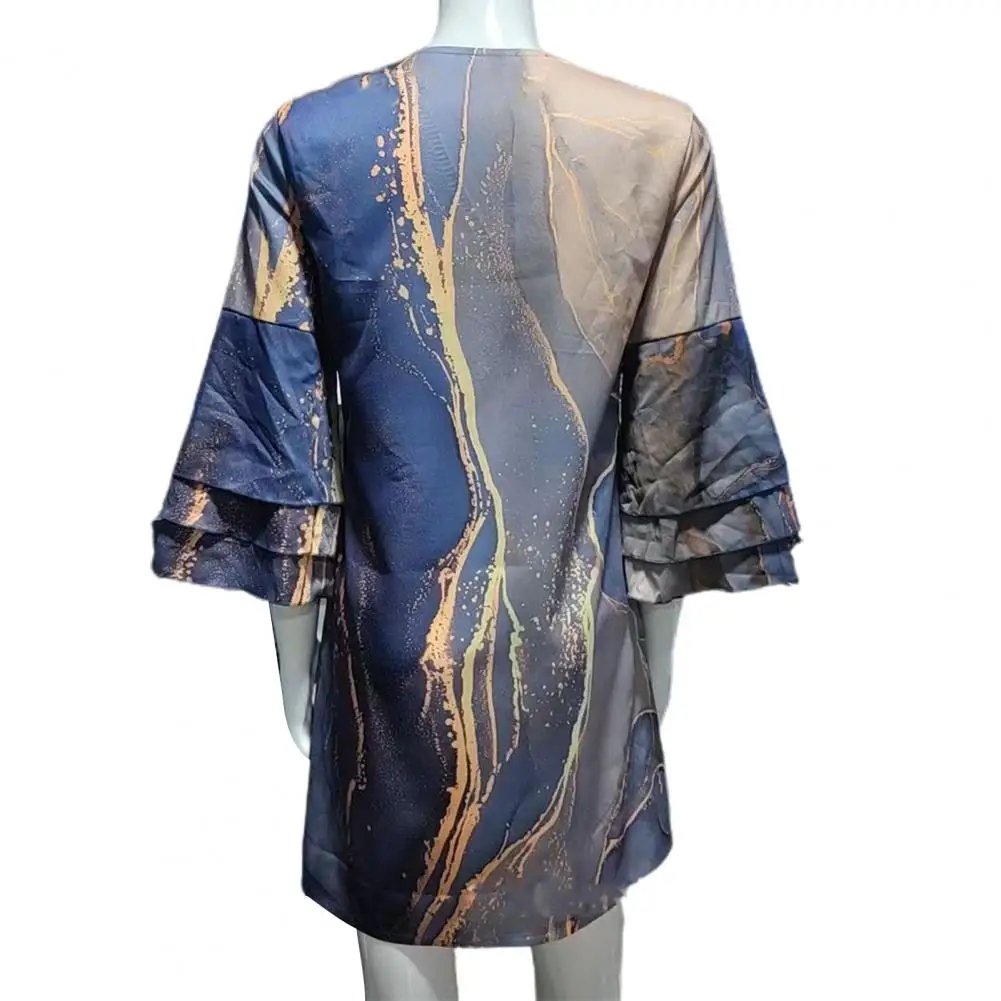 

Stylish Women Mini Dress Ruffles Pullover Comfortable Women Mini Dress Casual Summer Dress Women Garment