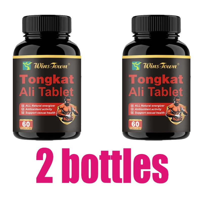 

2pcDongkat Ali Tablet for Men Tongkat Ali Root Extract Ali Tablets Potency Testosterone Booster Health Natural Energy Supplement