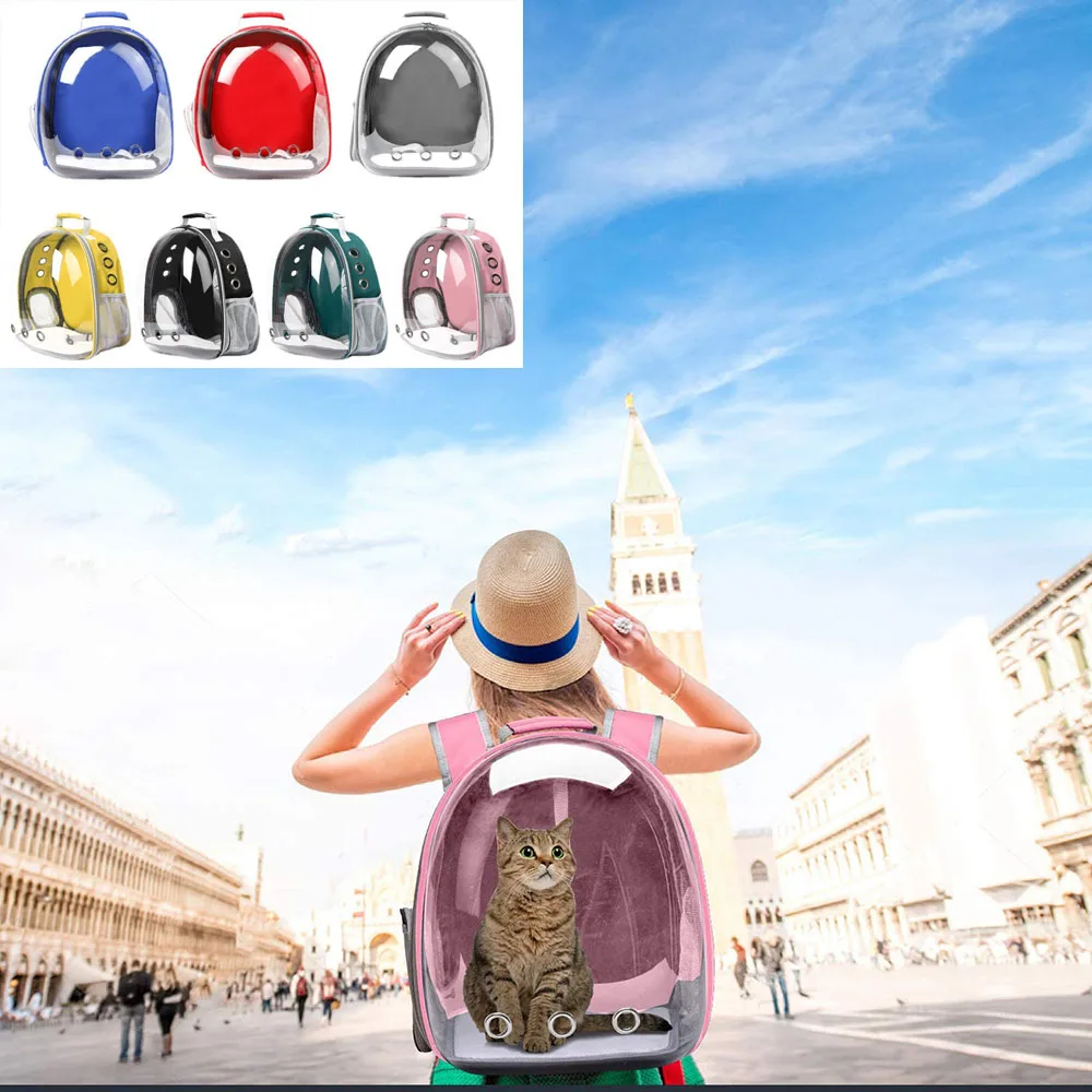

Outdoor Puppy Pet Travel Bag Breathable Large Capacity Pet Carrier Premium Canvas Space Capsule Kitten Cat Dog Carrier Backpack