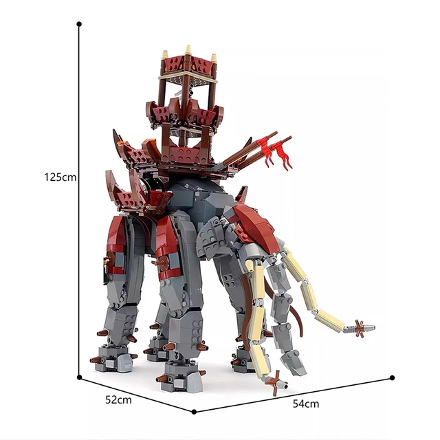 MOC Lord Rings Oliphant Mount Building Block Игрушки Средневековый слон Солдат Боевой мамонт DIY Модель Подарки для фанатов Мальчиков и девочек (art.: 3920cb68d24bd) - 3920cb68d24bd