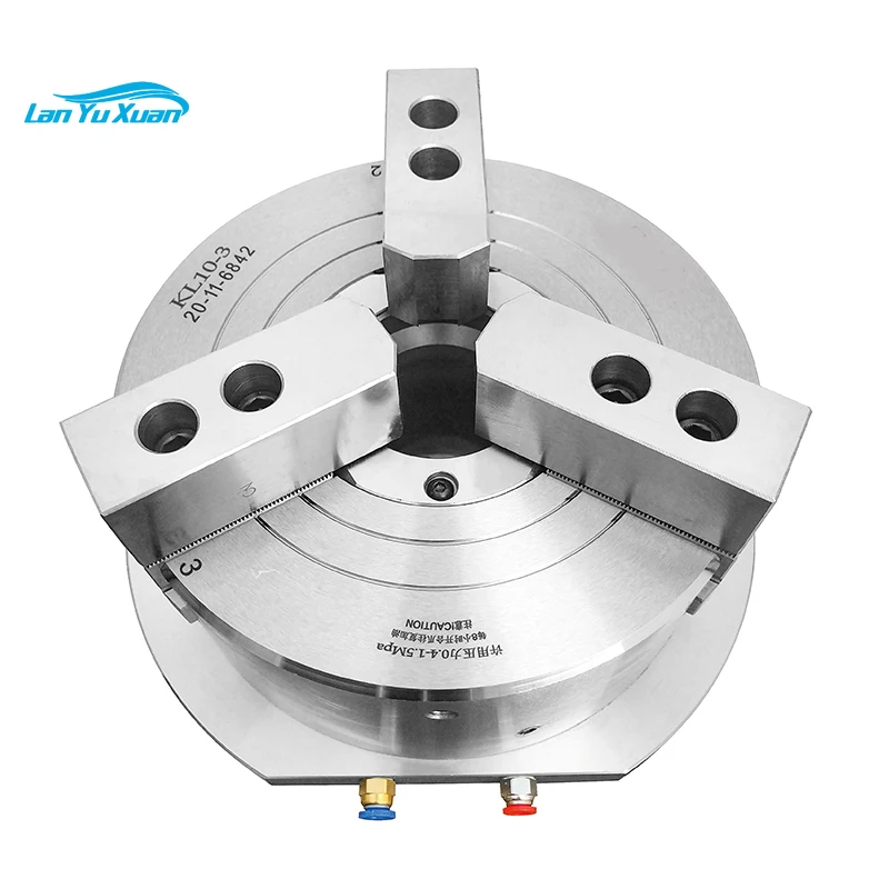 

3 челюсти вертикальный полый пневматический патрон для обрабатывающего центра сверлильный фрезерный станок CNC Пневматические токарные патроны полный набор