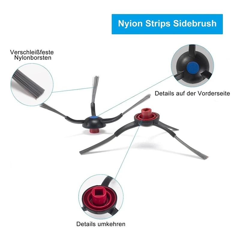 10 шт. боковые щетки для робота-пылесоса Ecovacs Deebot T30 Pro Omni/ T30pro