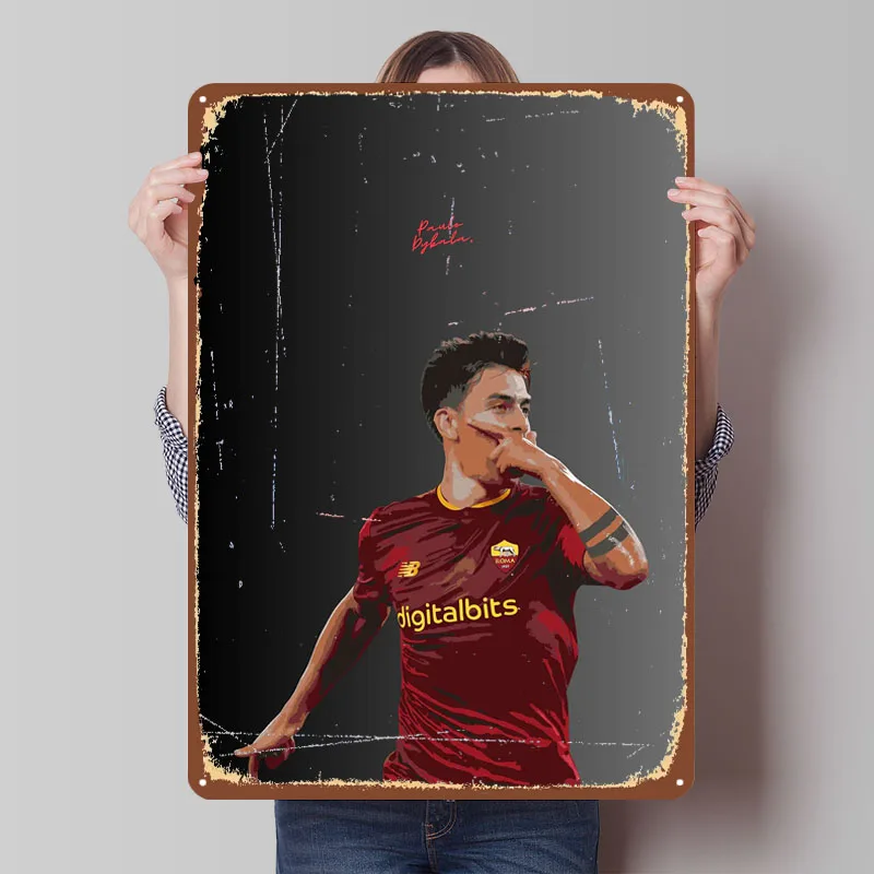 Плакат Dybala футболист жестяные вывески украшение спальни гостиная