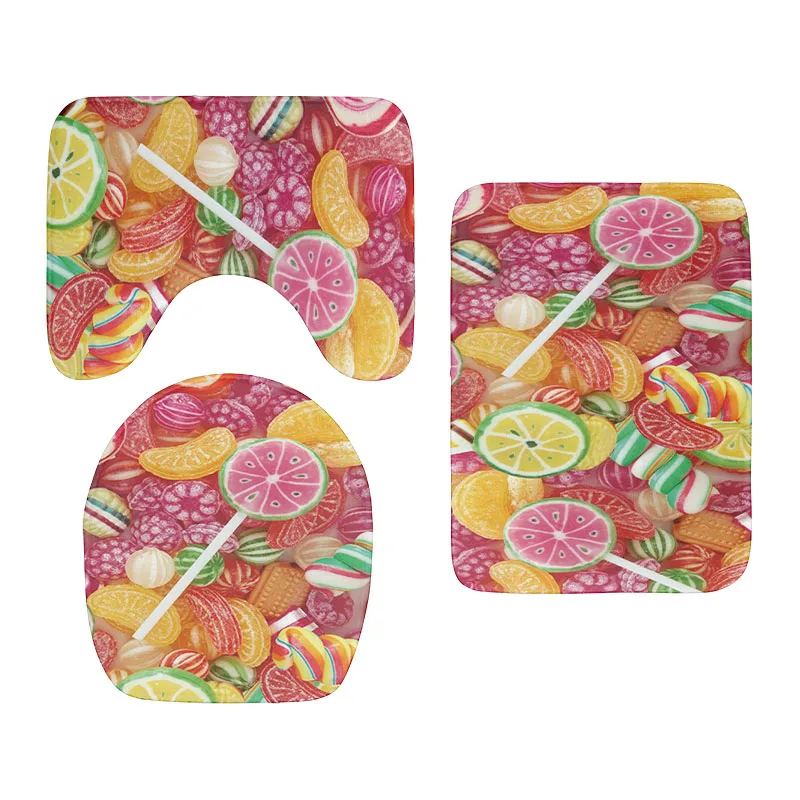 

3 шт., водонепроницаемые коврики с 3D-принтом в виде фруктов