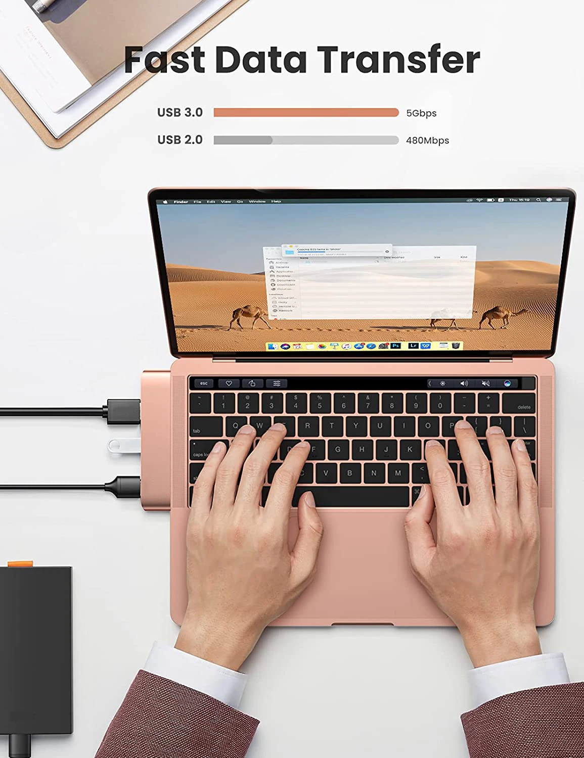Док-станция с 2 USB-портами и кардридером для SD-карт | Компьютеры офис