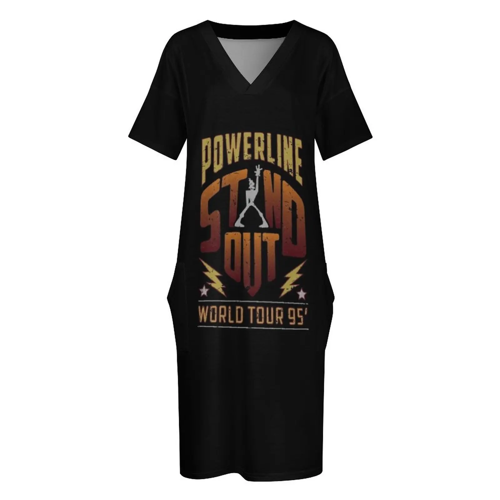 Powerline свободное карманное платье из полиэстера