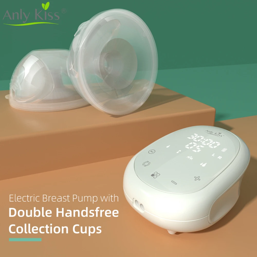 

Anly Kiss 4 Modes Hands Free Wearable Electric Double Breast Pumps Portable Smart Silicone Breastfeeding Pump