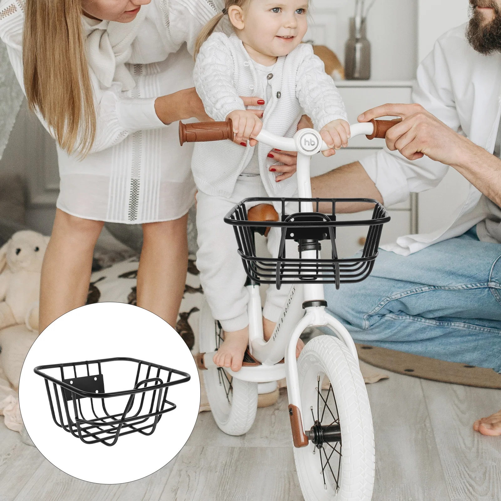 

Bike Basket Front Handlebar Basket Detachable Accessories Black