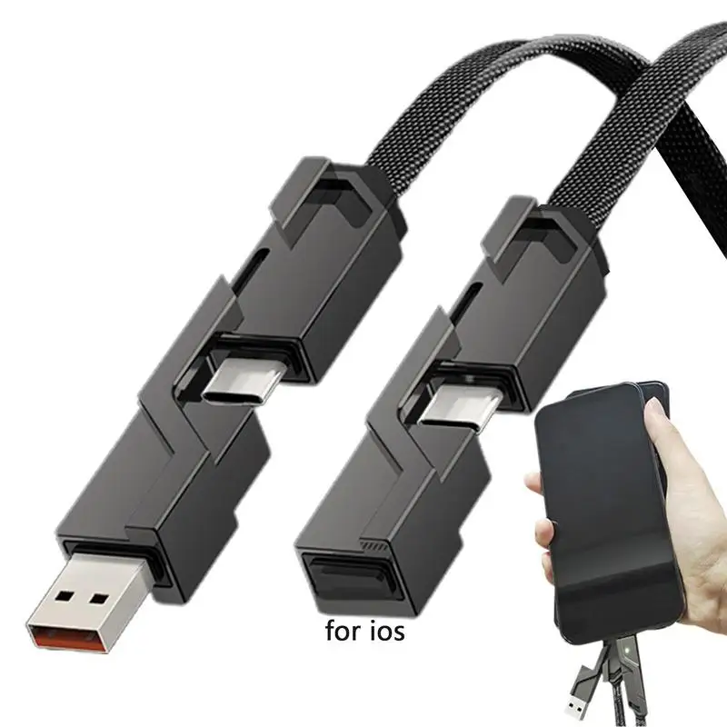 4 в 1, USB-кабель для быстрой зарядки, 100 Вт 4 в 1, USB-кабель для быстрой зарядки, 100 Вт