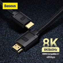Baseus-Cable digital para dispositivos, divisor compatible con HDMI, para Xiaomi Mi Box, 48 Gbps, para PS5 y PS4, 8K 2,1, 4K 2,0, 8 K/60 Hz
