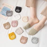 half socks woman clothes solid kawaii silicone harajuku candy invisible front sole shallow mouth womens underwear